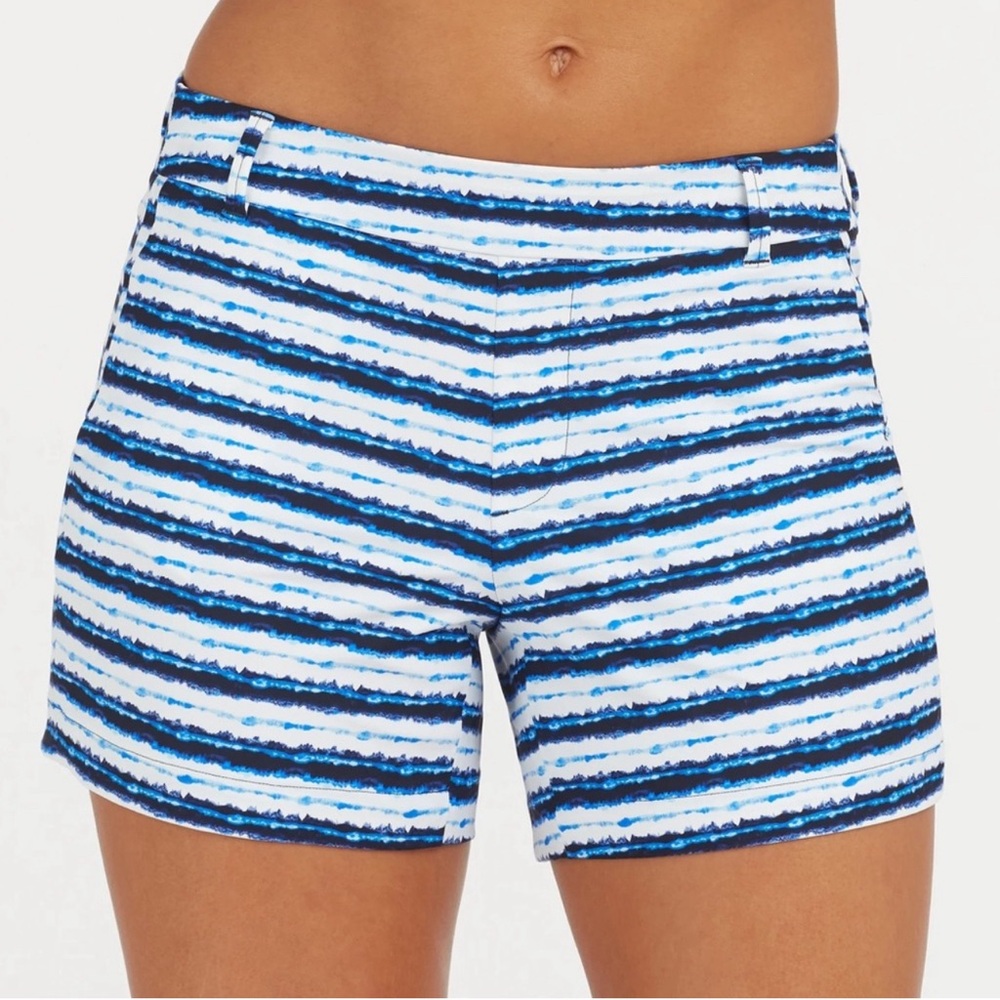 Spanx 4” Painted Stripe Sunshine Shorts New